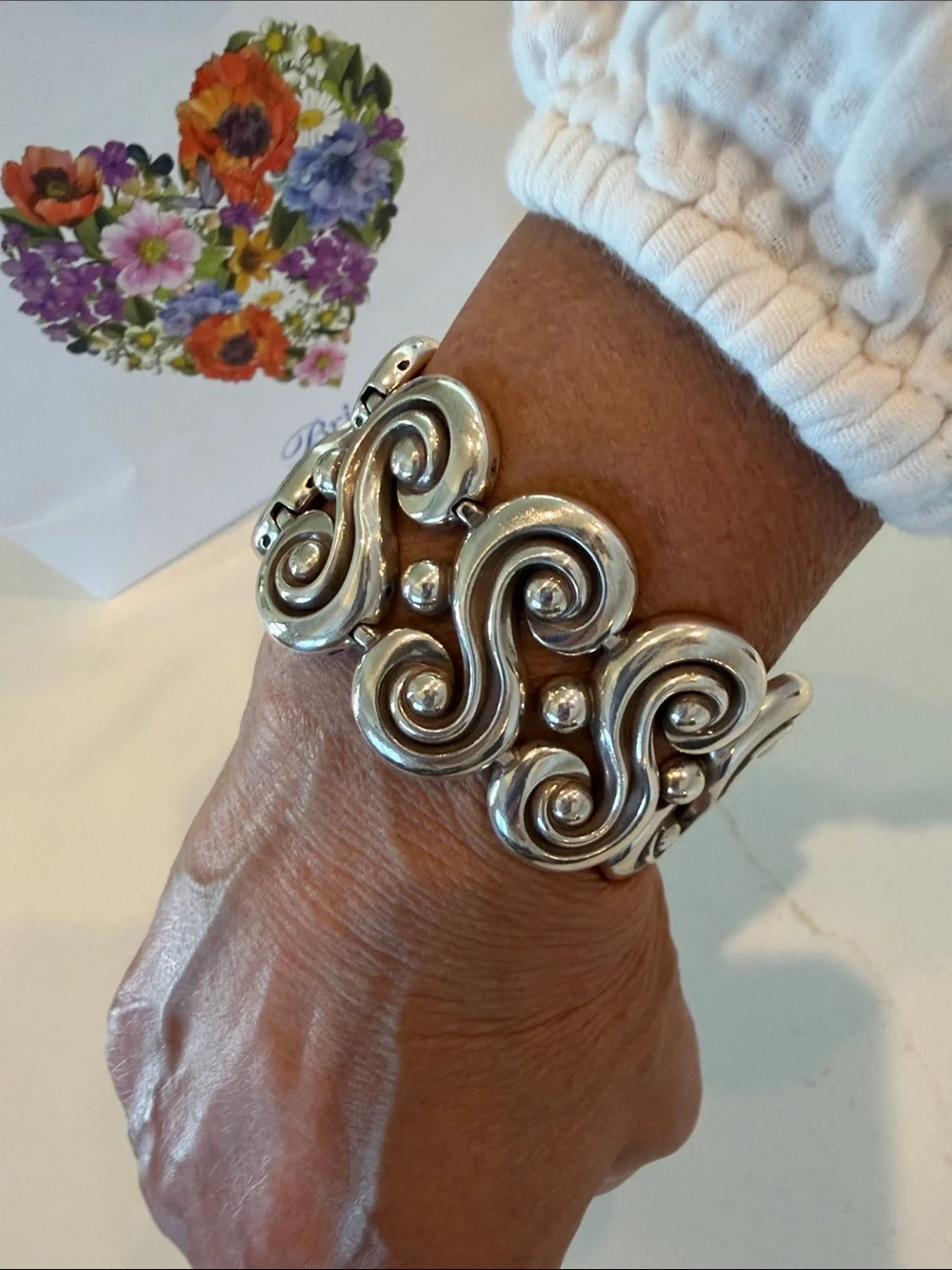 NWT Brighton Silver Swirl Link Bracelet - Silver